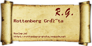 Rottenberg Gréta névjegykártya
